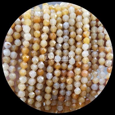 Yumuşak Doğal Elmas Yüzlü Mücevherler Morganit Pembe Aventurine Mücevher Yapımında Yumuşak Teller