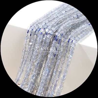 Doğal Taş Polatlı İnce Gemstone Kare Küp Şekli Fluorit Labradorit Mini gevşek İnce iplikler Bilezikler / Kolye