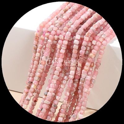 Doğal Taş Polatlı İnce Gemstone Kare Küp Şekli Fluorit Labradorit Mini gevşek İnce iplikler Bilezikler / Kolye