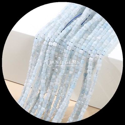 Doğal Taş Polatlı İnce Gemstone Kare Küp Şekli Fluorit Labradorit Mini gevşek İnce iplikler Bilezikler / Kolye