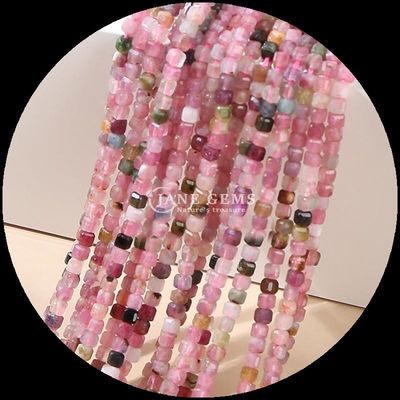 Doğal Taş Polatlı İnce Gemstone Kare Küp Şekli Fluorit Labradorit Mini gevşek İnce iplikler Bilezikler / Kolye