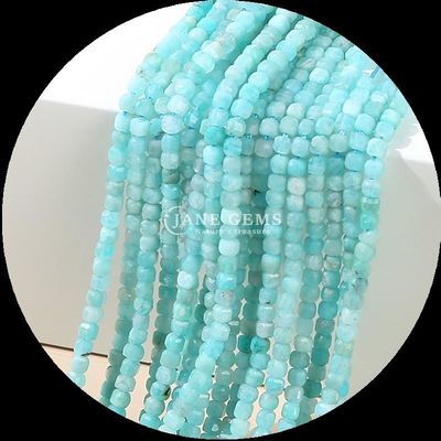 Yapmacası Mücevher Yapımı için cilalı çok renkli Lapis Lazuli Amazonite Küp Kesme Değerli Taş Boncukları
