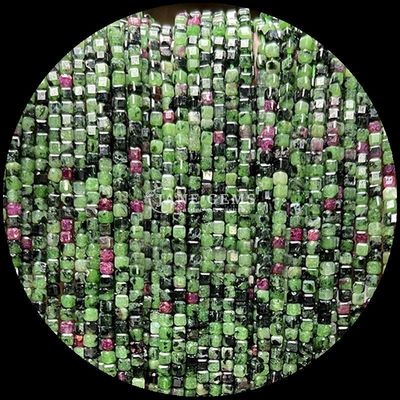Gemstone Cube Beads Rubin Zoisite Kaplan Gözü Çıkarılmamış Dallar Kare Beads DIY Mücevher Yapımı için