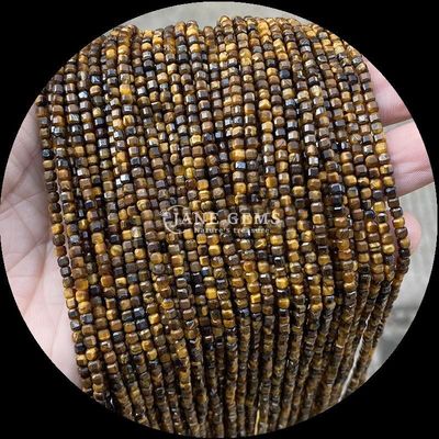 Gemstone Cube Beads Rubin Zoisite Kaplan Gözü Çıkarılmamış Dallar Kare Beads DIY Mücevher Yapımı için