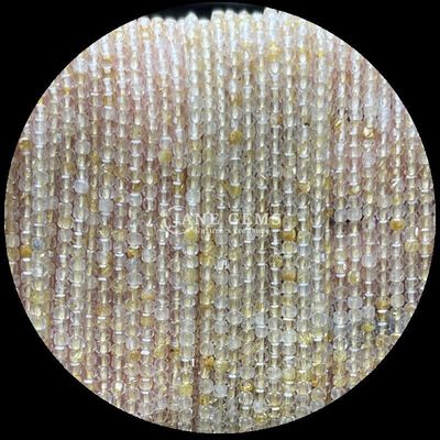 Özelleştirilebilir Küp kare mücevher boncukları Altın Rutilated Kuvars Prehnite gevşek iplikler mücevher yapımı için boncuklar