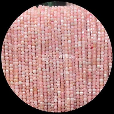 Renkli Mini Küp Gemstone İnciler Pembe Opal ve Yeşil Agat Işıkları DIY Mücevherler