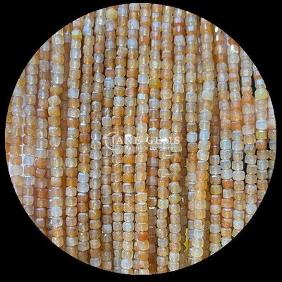 Renkli Mini Küp Gemstone İnciler Pembe Opal ve Yeşil Agat Işıkları DIY Mücevherler