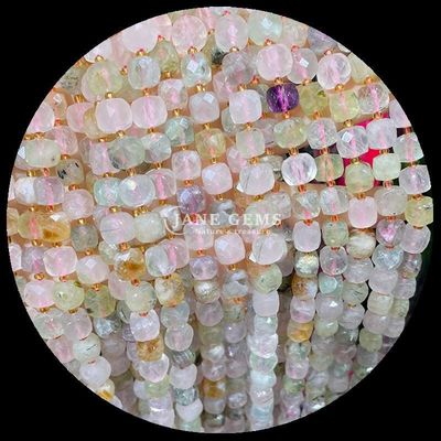 Doğal Çeşitli Çok Renkli Değerli Taşlar Küp Kare Ametist Sıvı Yünler Mücevherler için İnciler DIY