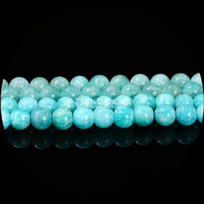 Yuvarlak Şekil Çeşitli Doğal Değerli Taşlar Labradorite Amazonite DIY Mücevher Tasarımları için gevşek iplikler