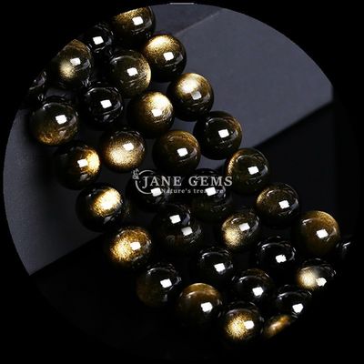 Göz kamaştırıcı çoklu değerli taşlar cilalı boncuklar Larimar Altın Obsidian Göz çekici gevşek teller Mücevher yaratımları