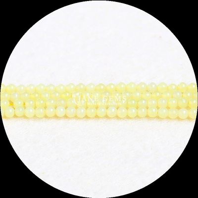 Canlı Yuvarlak Çok Renkli DIY Mücevherler Mini Sıfır Turmalin Sarı Yeşimli Sıfır Işıklı İnciler
