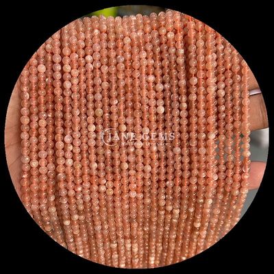 Doğal değerli taşlar çok renkli pembe aventurine güneş taşı gevşek boncuk telleri