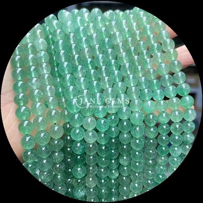Çeşitli Renklerdeki Yuvarlak İnciler Doğal Gül Kuvars Altın Rutile Quartz DIY Mücevherler için