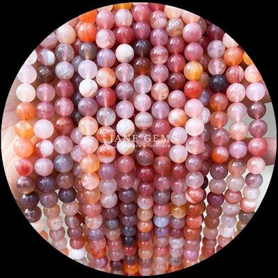 DIY Mücevher Yapma 8mm Yuvarlak Doğal Değerli Taş Tırnakları Kiraz Agate ve Çeşitli Agate Fileri için Küpeler