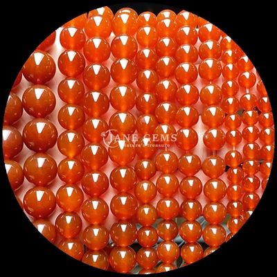Yuvarlak Şekil 8mm Doğal Gemstone İnciler Çeşitli Agate İnciler Karnelian Sarı Çizgili Agate Çıkarsız İnce Yapısal Mücevherlik için