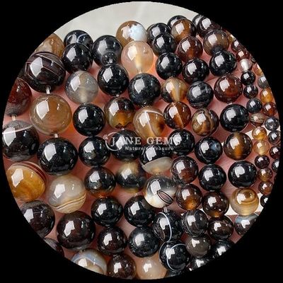Gemstone 8mm Bead Çeşitli Agate Beads Yeşil Agate Karnelian Kahverengi Agate DIY için gevşek boncuk telleri