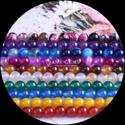 Doğal Çeşitli Mücevherler İnce DIY Mor ve Sarı Agate İnce ile Mücevher Yapım