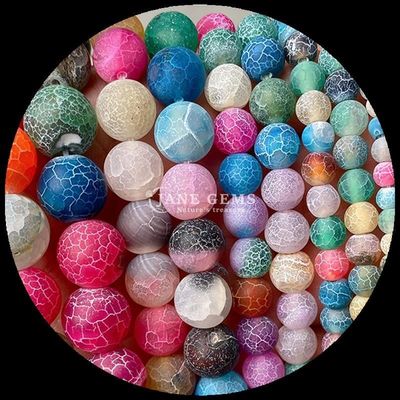 Çeşitli Renkli Agat Boncukları 8mm Boncuk Boyutu Doğal Mücevher Yuvarlak Kesim Gökkuşağı DIY Hediye için Havalı Agat Çöpler