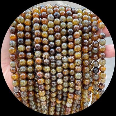 DIY mücevher küpeleri için çok renkli taş yuvarlak şekilli agaç boncukları