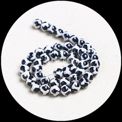 DIY Mücevher Yapma Esas Çok Renkli Tibatan Agat İncilleri Üç Göz Dzi Yumuşak İncil Dişeleri cilalı teknikle