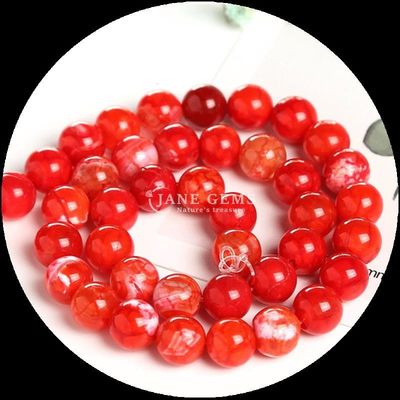 Çeşitli renkli gemstone bead fire agate DIY mücevher yapımı için gevşek bead yarılar