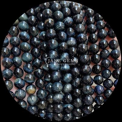 Gemstone yuvarlak şekilli boncuk Mavi Kaplan Gözü DIY Mücevher ve Hediye için gevşek boncuk telleri