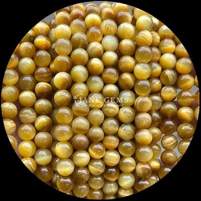 DIY Mücevher Yapım Önemli Mücevherler Marangoz 8mm Yuvarlak Şekil Kaplan Gözü gevşek marangoz iplikleri