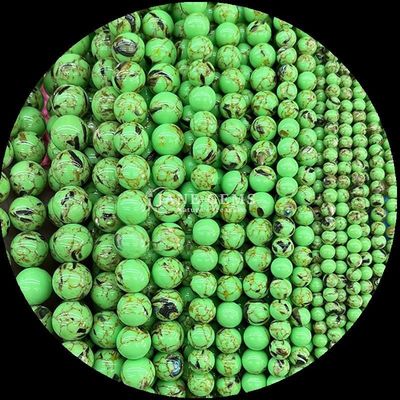 Güzellik için cilalanmış değerli taş boncukları Yuvarlak şekil 8 mm boyut