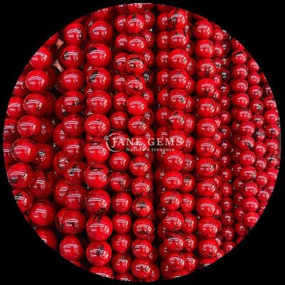 Güzellik için cilalanmış değerli taş boncukları Yuvarlak şekil 8 mm boyut