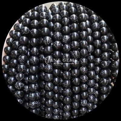 DIY Mücevher Yapma Yuvarlak Kesilmiş Mücevher Turkuaz İnce 8 mm Boyutlu ve Çeşitli Renkli