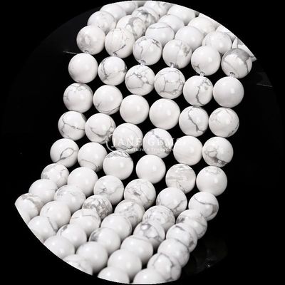 Çeşitli Renkli Yuvarlak Kesim Taşları Çeşitli Türler Howlite DIY Mücevherler için Afrika Turkuaz İnciler