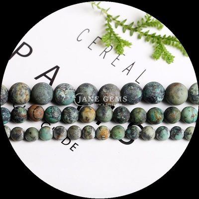 Çeşitli Renkli Yuvarlak Kesim Taşları Çeşitli Türler Howlite DIY Mücevherler için Afrika Turkuaz İnciler