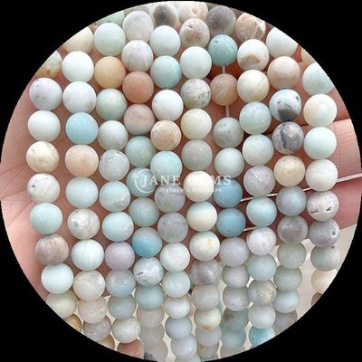 Kolye ve kolye yapımı için çok renkli mücevher boncukları 8mm Çeşitli buzlanmış gevşek yuvarlak boncuk telleri