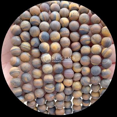 Kolye ve kolye yapımı için çok renkli mücevher boncukları 8mm Çeşitli buzlanmış gevşek yuvarlak boncuk telleri