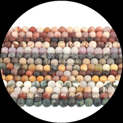 Kaynağı Doğal mücevher boncukları 8 mm Yuvarlak iplikler DIY Mücevher projeleri için