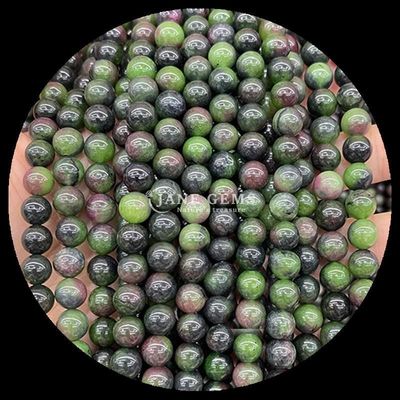 Yuvarlak şekilli ve çoklu renkte değerli taşlar Çeşitli kalsedonyalı gevşek boncuk telleri DIY mücevher için mükemmel