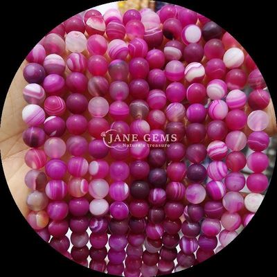 8mm Doğal Gemstone İnciler İnciler İnciler Çeşitli Bantlı Agat Dondurulmuş gevşek inciler için el yapımı inciler