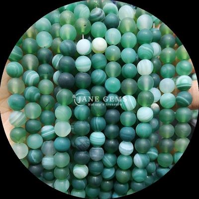 8mm Doğal Gemstone İnciler İnciler İnciler Çeşitli Bantlı Agat Dondurulmuş gevşek inciler için el yapımı inciler
