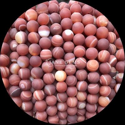 8mm Doğal Gemstone İnciler İnciler İnciler Çeşitli Bantlı Agat Dondurulmuş gevşek inciler için el yapımı inciler