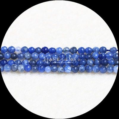 Doğal mücevherlerle yapılmış mücevher yapımı 4 mm boyutlu güzel kristal gül kuvars Sodalite gevşek boncuk telleri
