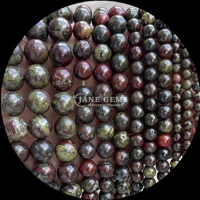 Yuvarlak Şekil Taşlar İnci Bilezikler için Mükemmel Çeşitli Taş Türleri Ejderha Kanı Hint Agate Sıfır Yuvarlak Taş İnciller Filler