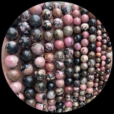 Yuvarlak Şekil Taşlar Mermer Doğal Taş Mermerler cilalı Rhodonite Sıvı Mermer Döşeleri Mükemmel Mücevher Koleksiyonları için