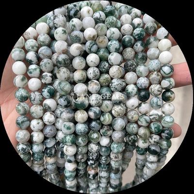 Yuvarlak Kesim Taşlar Mermer Altın Kumtaşı Mos Agat Turmalin Çeşitli Kristal İyileştirici gevşek mermer telleri En iyi DIY Mücevher Yapımı Esas