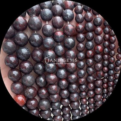 Gemstone Cut Round Gems Bead Zebra Jasper Mahagony Obsidian Çeşitli Türler Kristal Tıbbi Taş El yapımı aksesuarlar için gevşek boncuk iplikleri