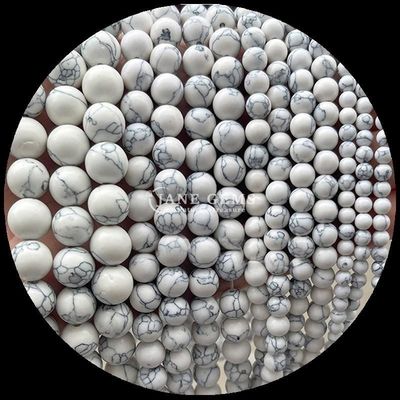 Taş Yuvarlak Şekil Howlite Rohdonit Kristal Taş DIY Mücevherler için Çeşitli Tedavi Taş Tipleri