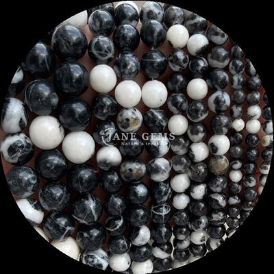 Gems Bead Round Shape 8mm B2B için doğal Gemstone Distributors Çeşitli Kristal Şifa Taşları Zebra Jasper Amazonite ve DIY için daha fazlası