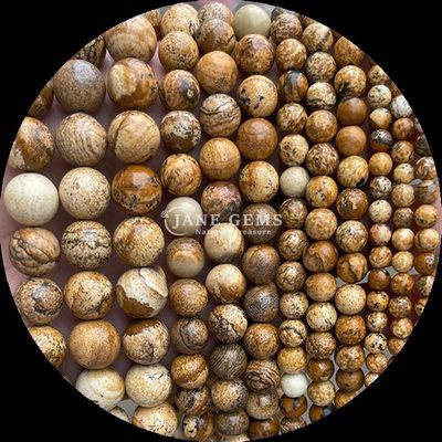 Gemstone Beads Round Shape Various Natural Healing Stones Gold Sandstone Labradorite Müşterilerinizin Gereksinimleri için gevşek boncuk telleri