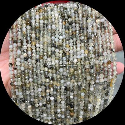 DIY Mücevher Yapımcılığı Mücevher Mercekli Çeşitli Mücevher Mercekli Renk Merkezden Yuvarlak Yüzlü Morganit Açık Kuvars Kristal İyileştirici gevşek mücevher mercekli iplikler