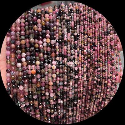 DIY Mücevher Yapımınızı Değerli Taşlarla Geliştirin Mermiler Mermiler Yuvarlak Şekil ve Doğal Değerli Taş Çeşitli Doğal Kristal Tedavi Taşı Dalmaçya Yasper Turmalin gevşek mini yüzlü mermi iplikleri