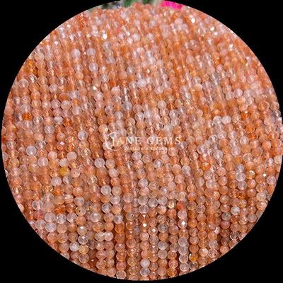 Yuvarlak mücevherler boncuk DIY mücevher yapımı ve kişiselleştirilmiş aksesuarlar için en iyi seçim Çeşitli türler Ruby Zoisite Çilek Kuvars Mini yüzlü gevşek boncuk telleri Kristal Şifa Taşları